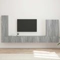 TV Wandkast Set Wandgemonteerd 6 pcs Grijs Sonoma