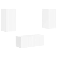 Tv-Meubelset Wandgemonteerd 2 Pcs Bewerkt Hout Hoogglans wit