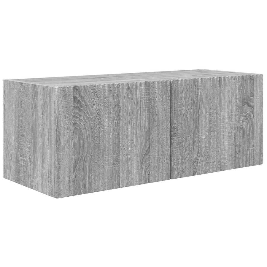 Tv-Meubelset Wandgemonteerd 2 Pcs Bewerkt Hout Grijs sonoma