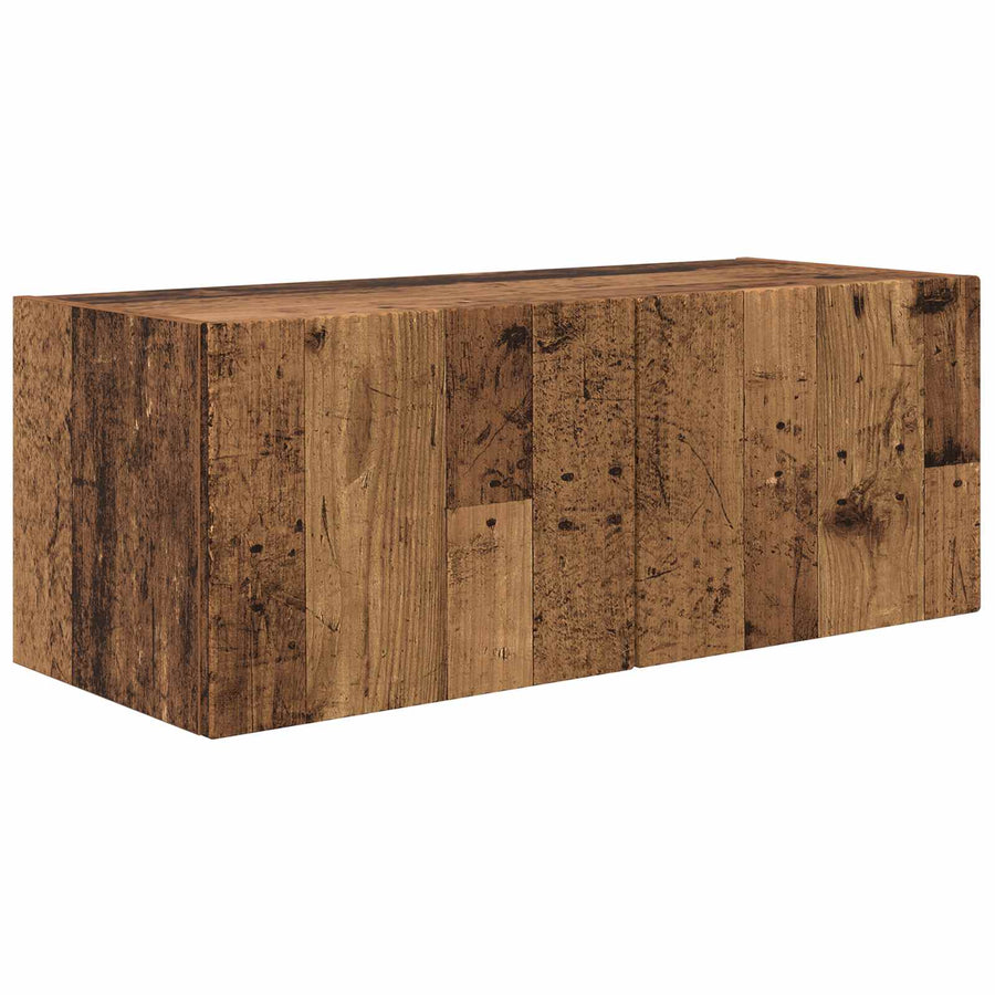 Tv-Meubelset Wandgemonteerd 2 Pcs Oudhout Bewerkt Hout Oud hout