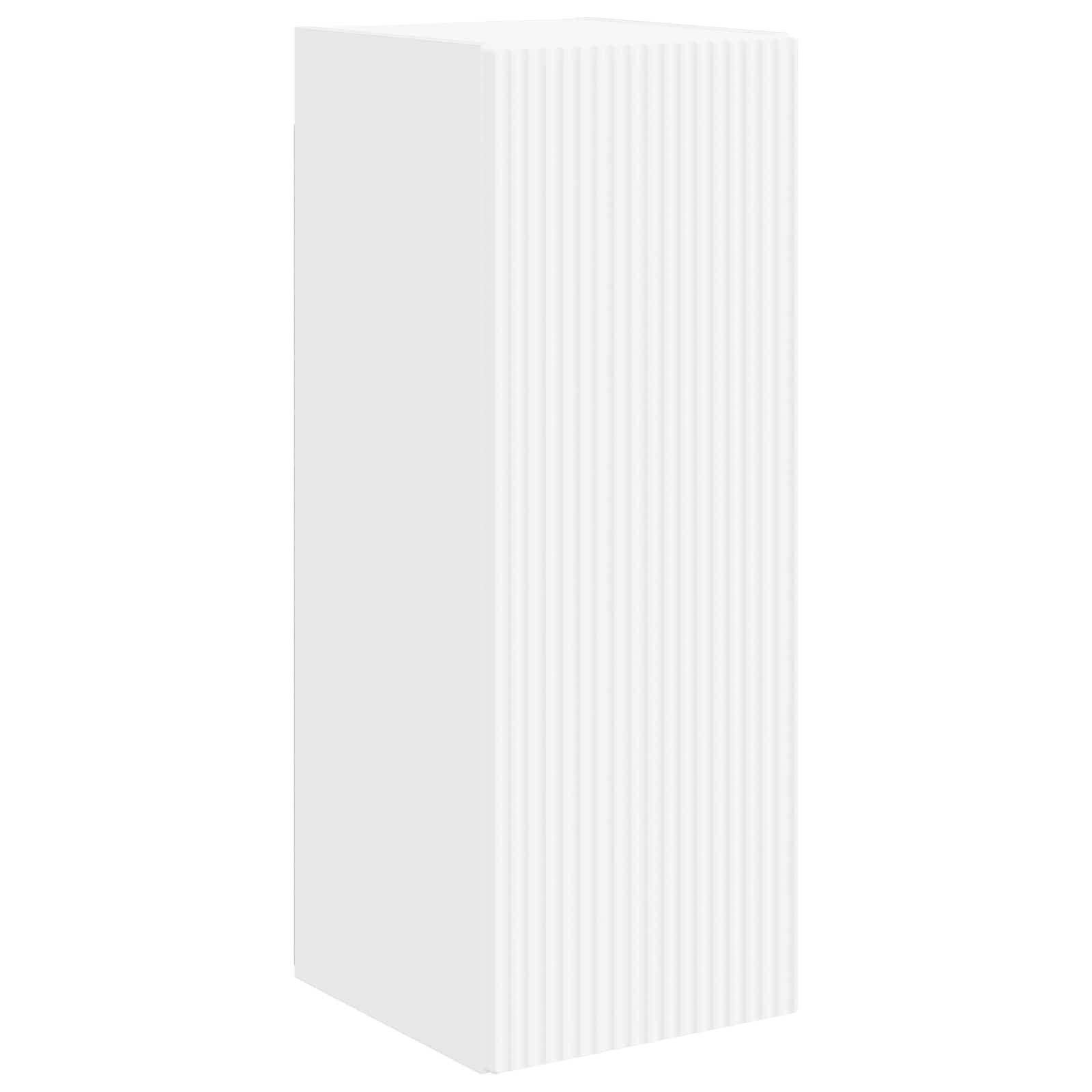 Tv-Meubelset Wandgemonteerd 2 Pcs Bewerkt Hout Wit