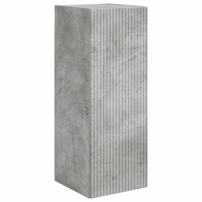 Tv-Meubelset Wandgemonteerd 2 Pcs Beton Grijs Bewerkt Hout Betongrijs