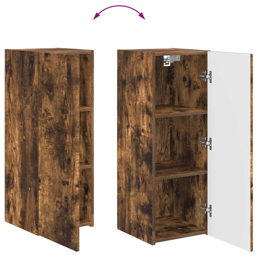 Tv-Meubelset Wandgemonteerd 2 Pcs Bewerkt Hout Gerookt eiken