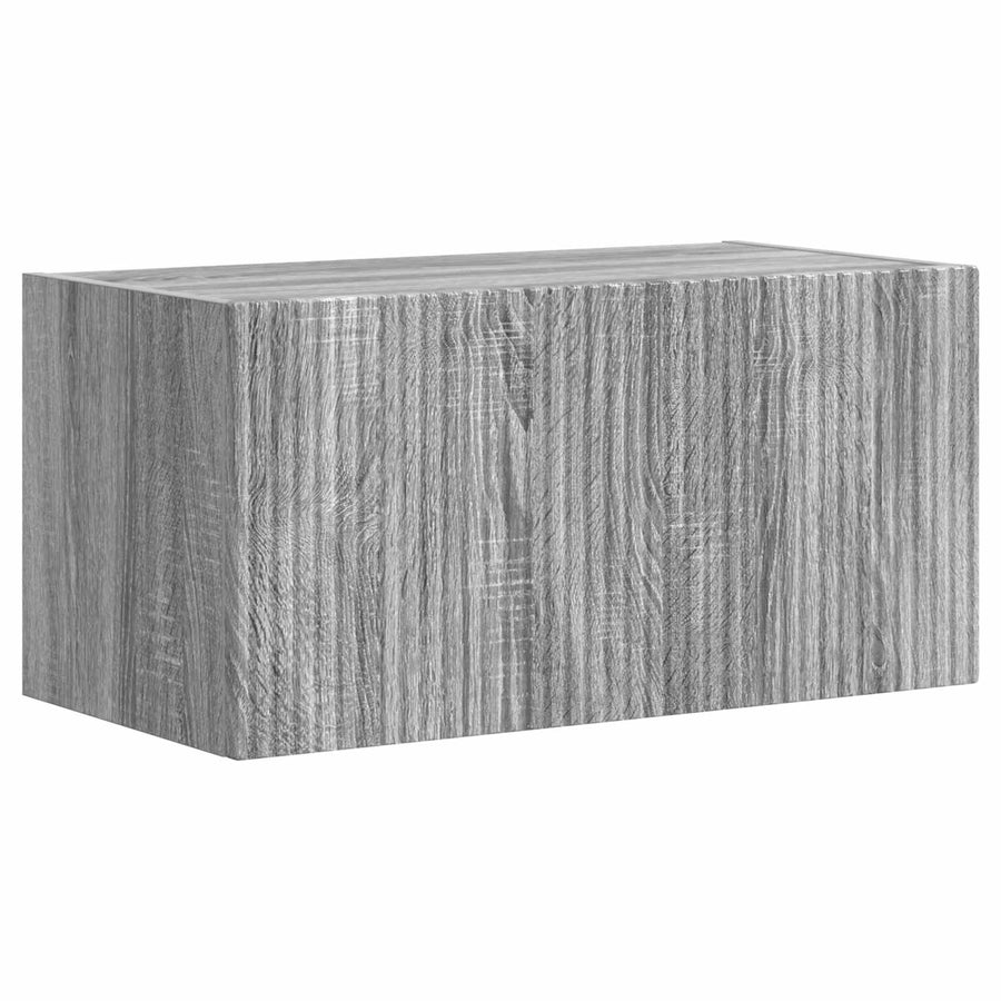 Tv-Meubelset Wandgemonteerd 2 Pcs Bewerkt Hout Grijs sonoma