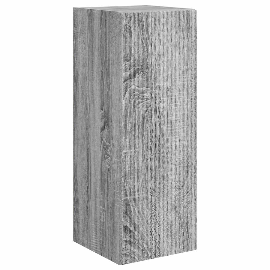 Tv-Meubelset Wandgemonteerd 2 Pcs Bewerkt Hout Grijs sonoma