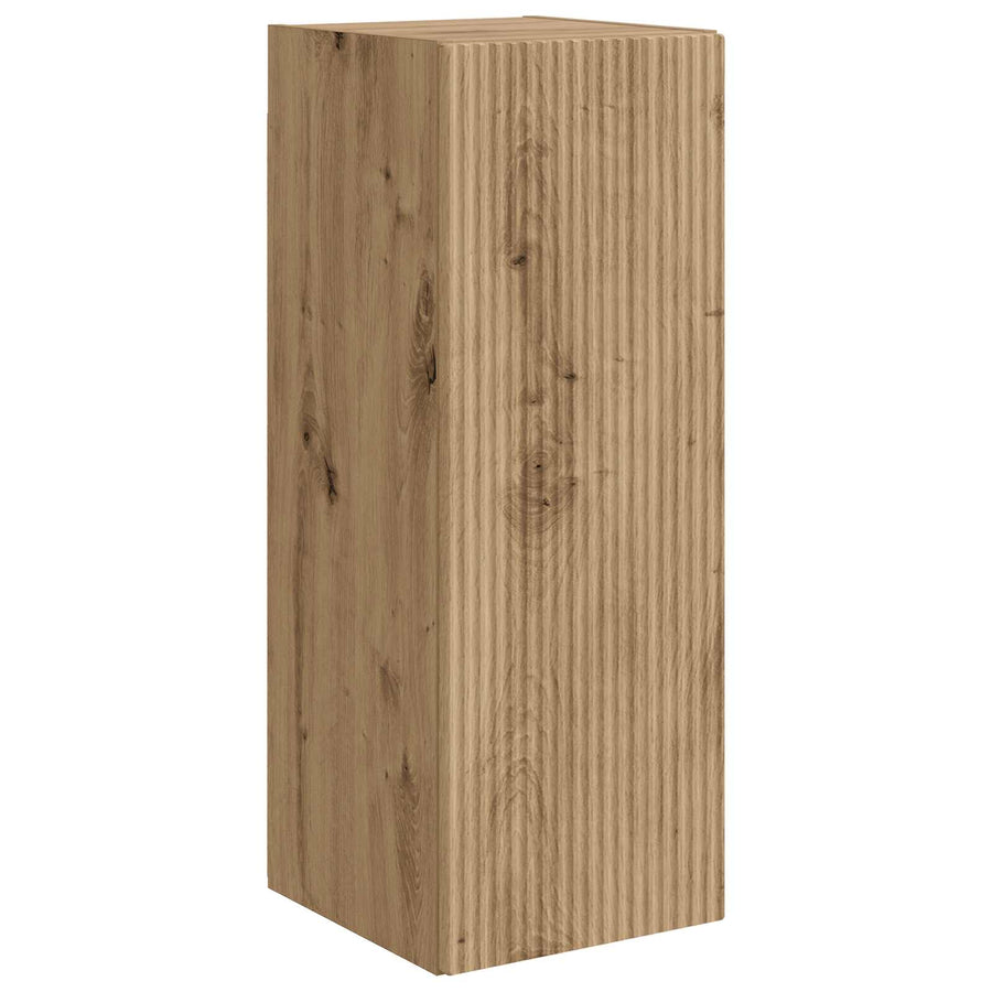 Tv-Meubelset Wandgemonteerd 2 Pcs Artisan Eiken Bewerkt Hout artisanaal eikenkleurig