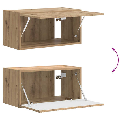 Tv-Meubelset Wandgemonteerd 2 Pcs Artisan Eiken Bewerkt Hout artisanaal eikenkleurig