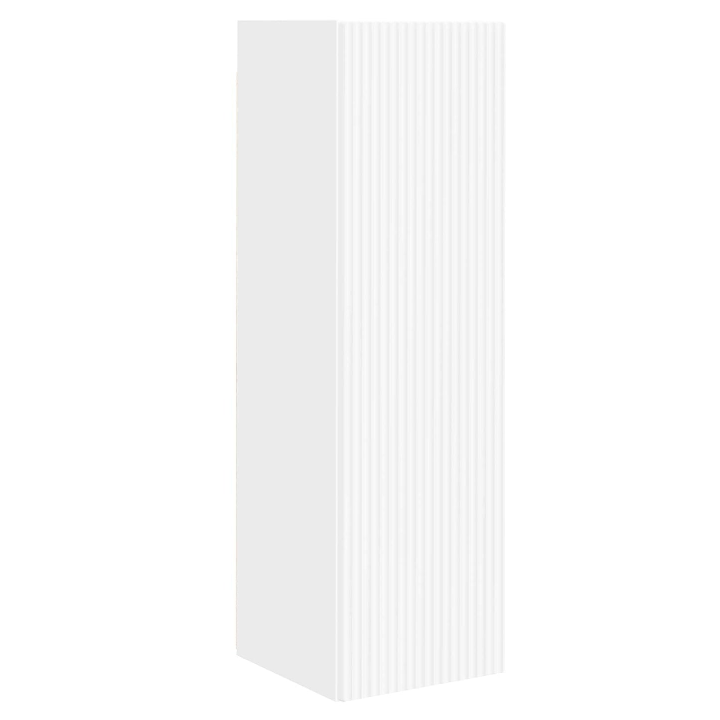 Tv-Meubelset Wandgemonteerd 3 Pcs Bewerkt Hout Wit