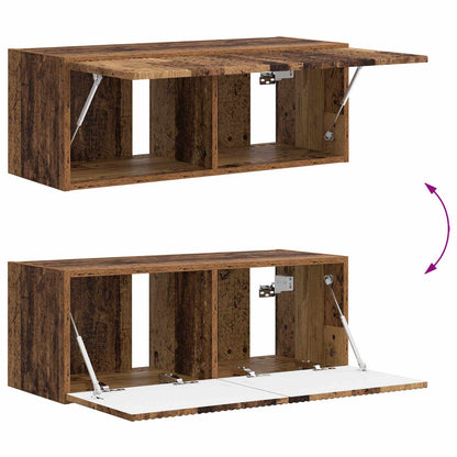 Tv-Meubelset Wandgemonteerd 3 Pcs Oudhout Bewerkt Hout Oud hout