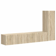 Tv-Meubelset Wandgemonteerd 2 Pcs Bewerkt Hout Sonoma eiken