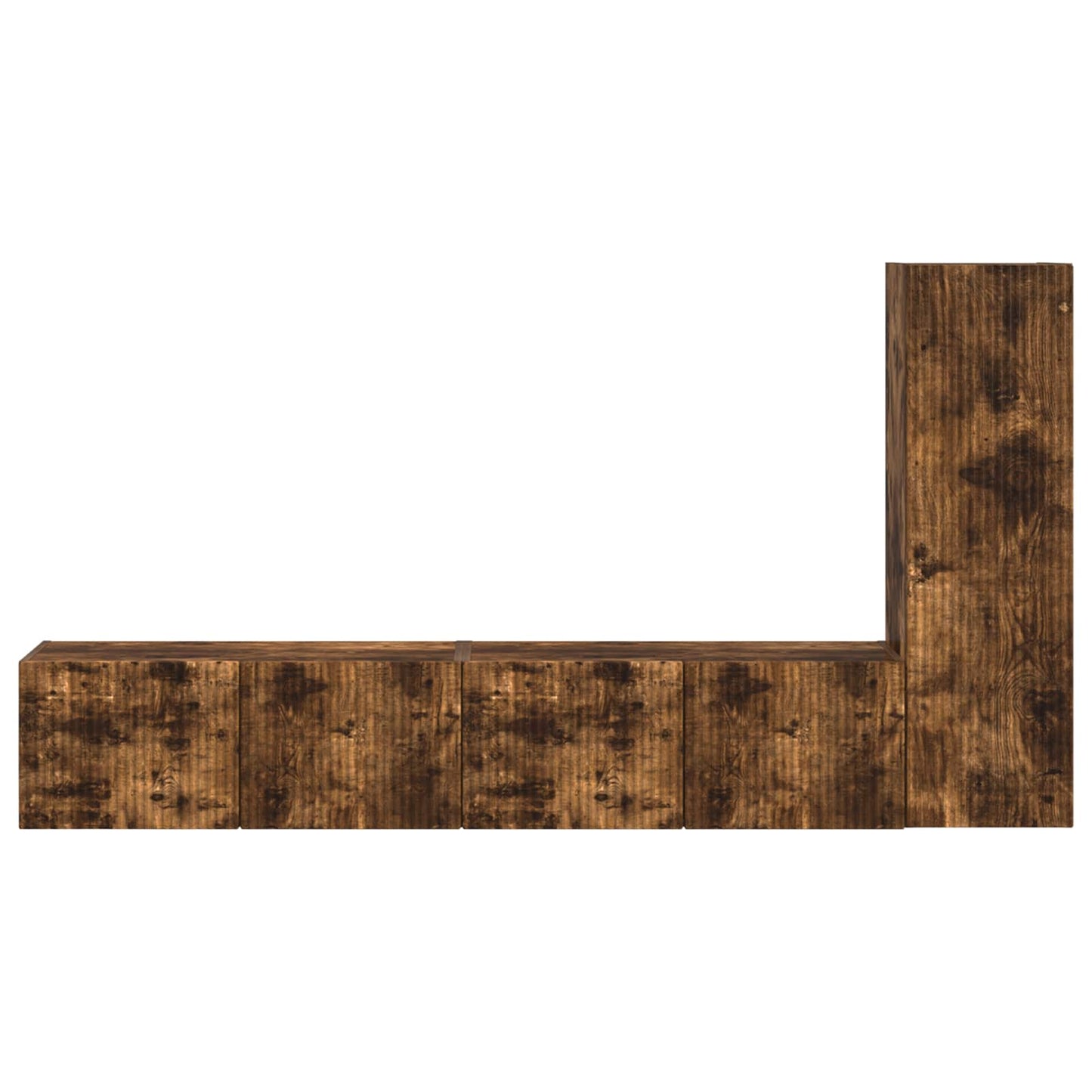 Tv-Meubelset Wandgemonteerd 2 Pcs Bewerkt Hout Gerookt eiken
