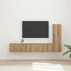 Tv-meubelset wandgemonteerd 2 stuks artisan eiken