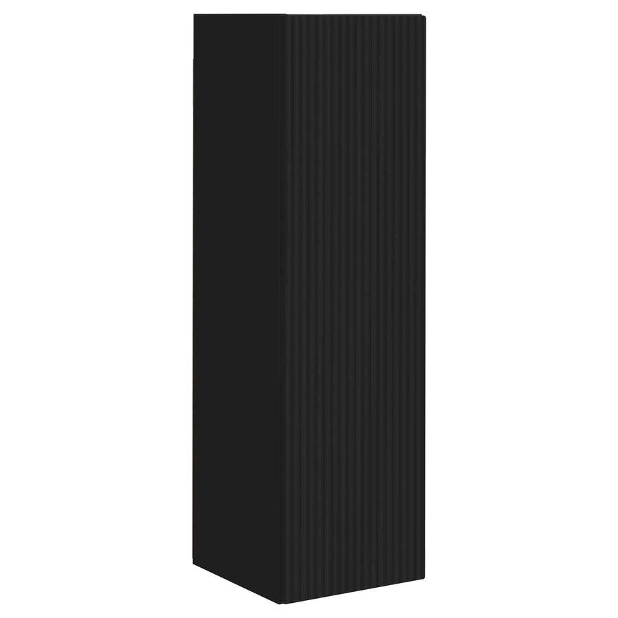 Tv-Meubelset Wandgemonteerd 4 Pcs Bewerkt Hout Zwart