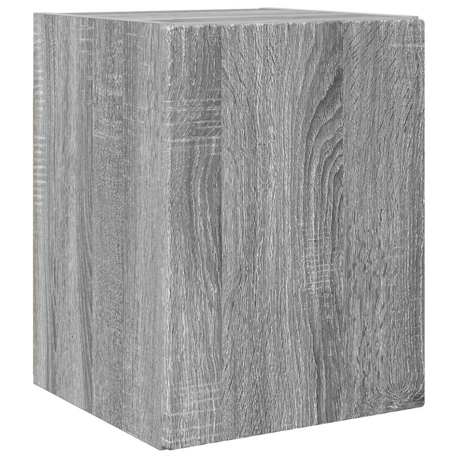 Tv-Meubelset Wandgemonteerd 4 Pcs Bewerkt Hout Grijs sonoma