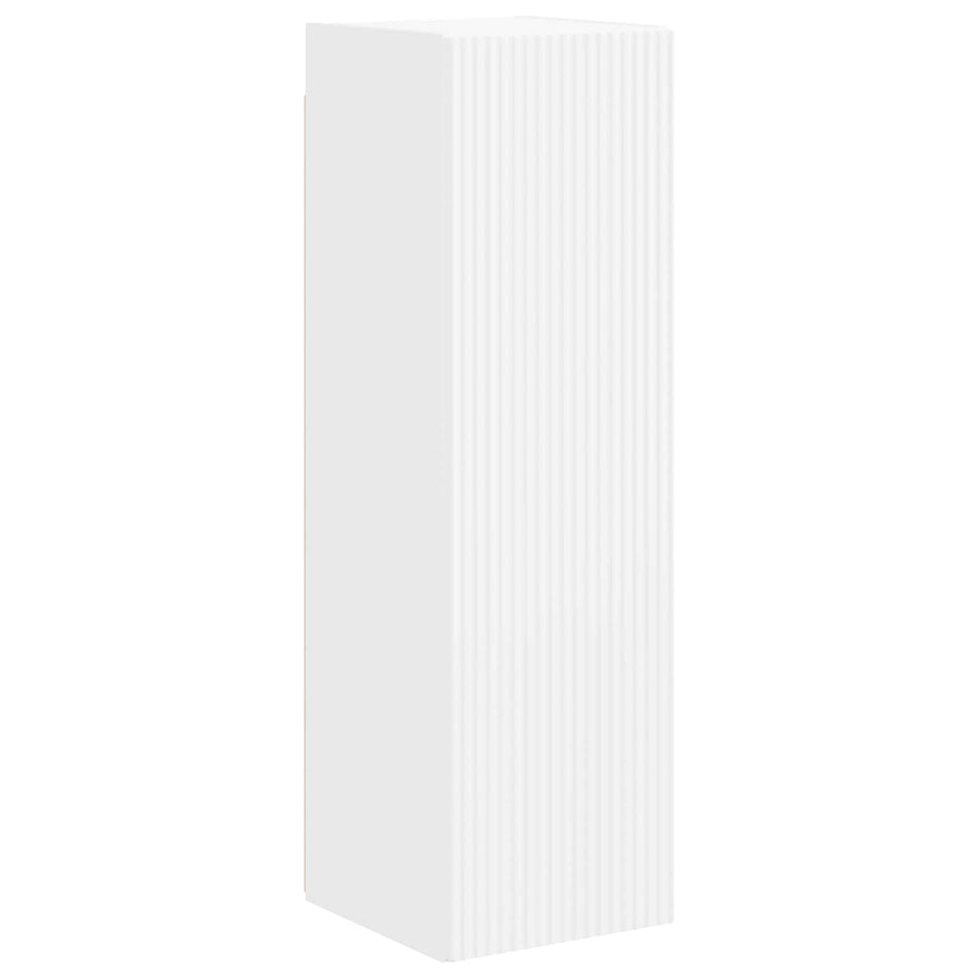 Tv-Meubelset Wandgemonteerd 3 Pcs Bewerkt Hout Wit