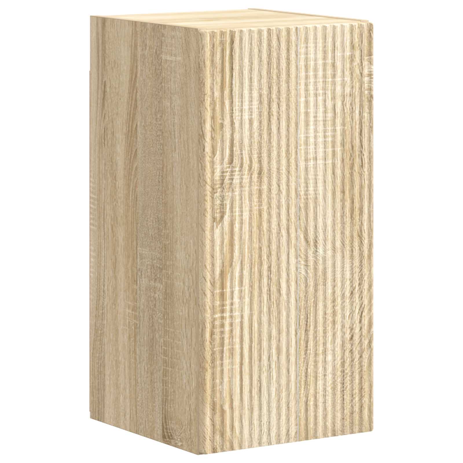 Tv-Meubelset Wandgemonteerd 3 Pcs Bewerkt Hout Sonoma eiken