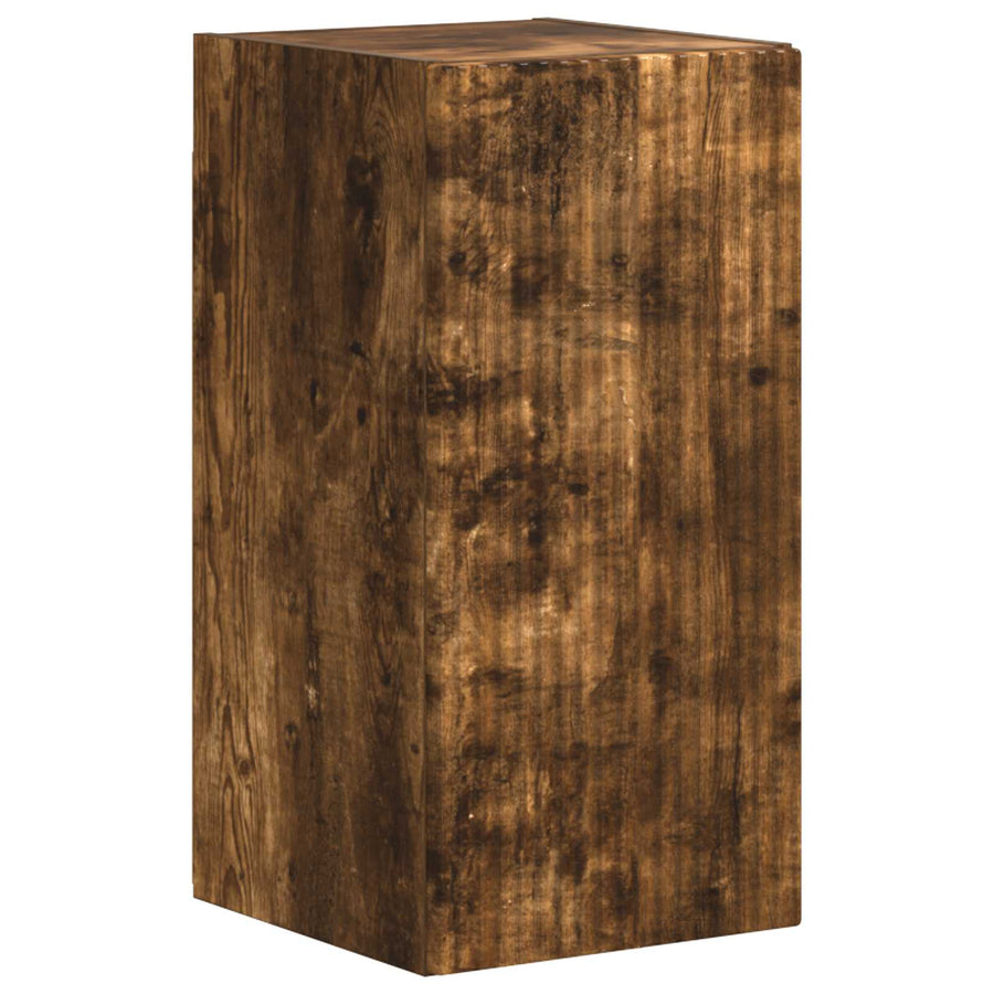 Tv-Meubelset Wandgemonteerd 3 Pcs Bewerkt Hout Gerookt eiken