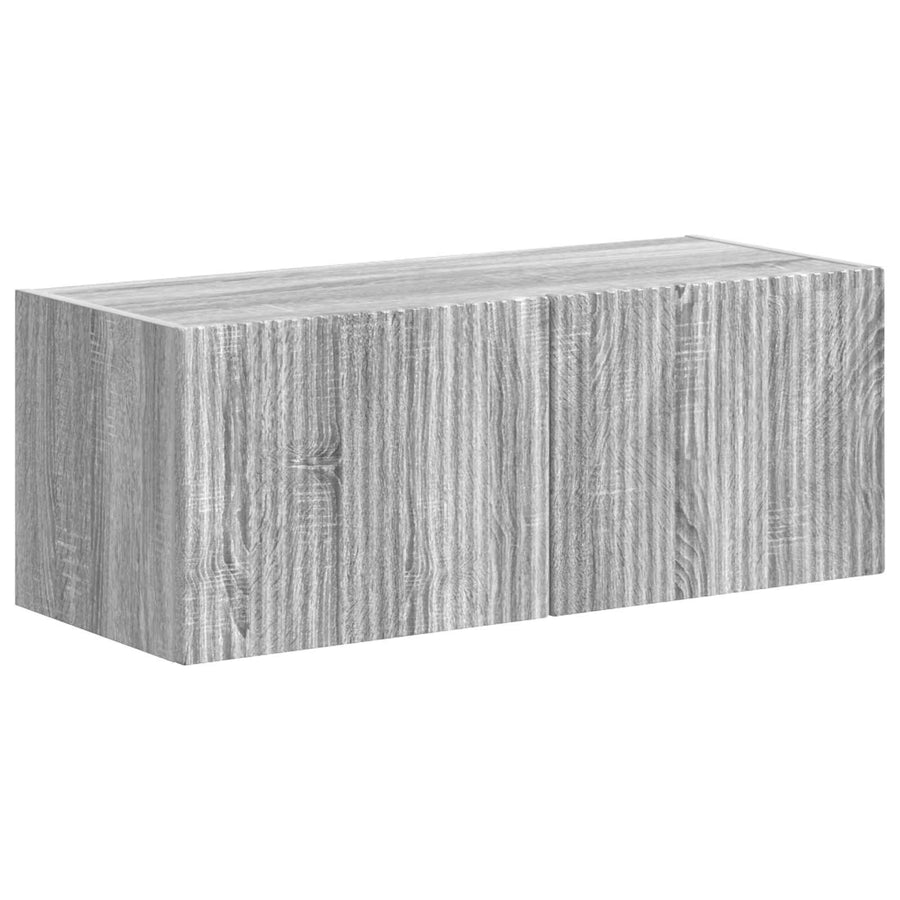 Tv-Meubelset Wandgemonteerd 3 Pcs Bewerkt Hout Grijs sonoma