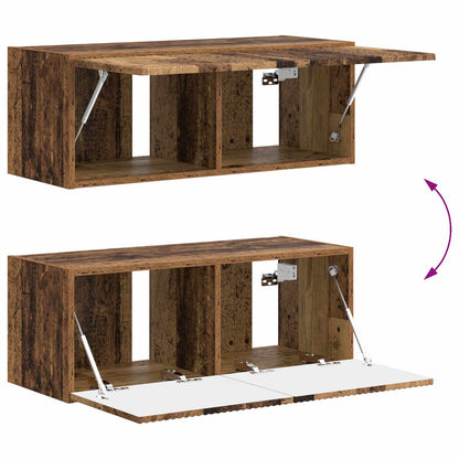 Tv-Meubelset Wandgemonteerd 3 Pcs Oudhout Bewerkt Hout Oud hout