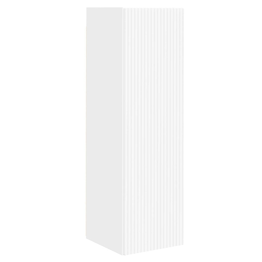Tv-Meubelset Wandgemonteerd 3 Pcs Bewerkt Hout Wit