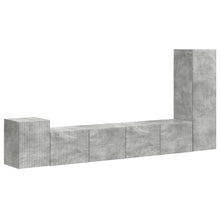 Tv-Meubelset Wandgemonteerd 3 Pcs Beton Grijs Bewerkt Hout Betongrijs