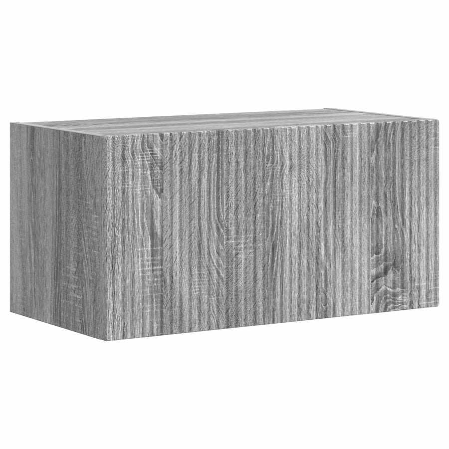 Tv-Meubelset Wandgemonteerd 4 Pcs Bewerkt Hout Grijs sonoma