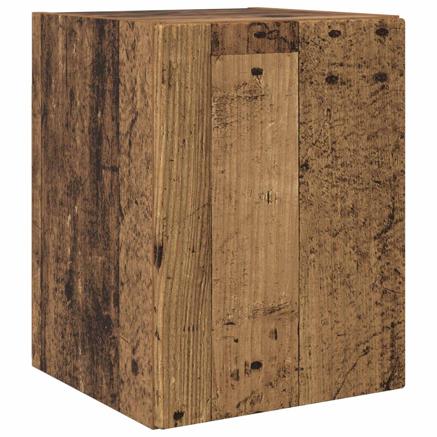 Tv-Meubelset Wandgemonteerd 4 Pcs Oudhout Bewerkt Hout Oud hout