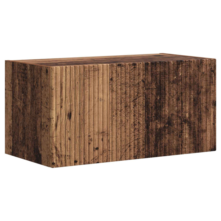 Tv-Meubelset Wandgemonteerd 4 Pcs Oudhout Bewerkt Hout Oud hout