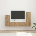 Tv-meubelset wandgemonteerd 4 delig artisan eiken