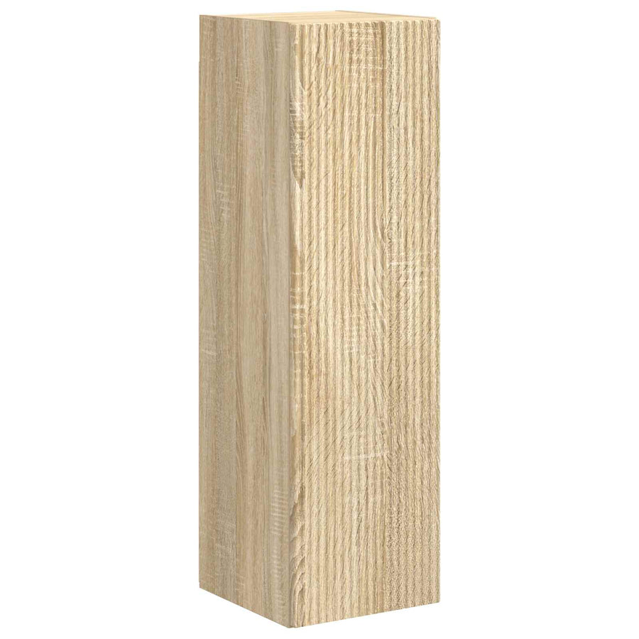 Tv-Meubelset Wandgemonteerd 4 Pcs Bewerkt Hout Sonoma eiken