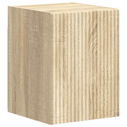 Tv-Meubelset Wandgemonteerd 4 Pcs Bewerkt Hout Sonoma eiken