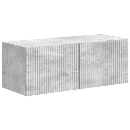 Tv-Meubelset Wandgemonteerd 4 Pcs Beton Grijs Bewerkt Hout Betongrijs