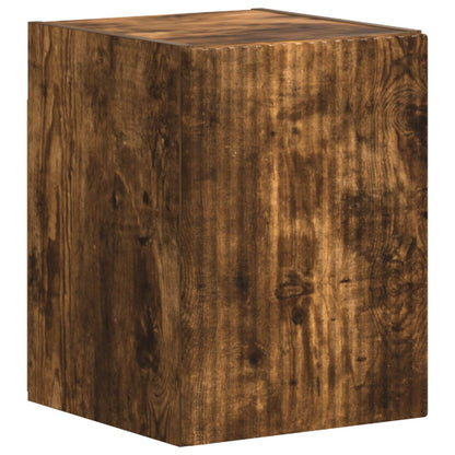 Tv-Meubelset Wandgemonteerd 4 Pcs Bewerkt Hout Gerookt eiken