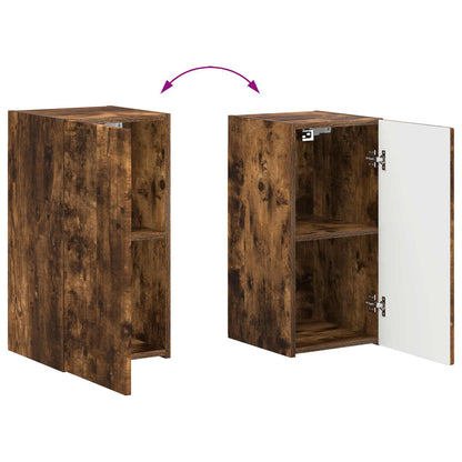 Tv-Meubelset Wandgemonteerd 4 Pcs Bewerkt Hout Gerookt eiken