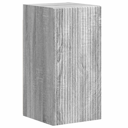 Tv-Meubelset Wandgemonteerd 4 Pcs Bewerkt Hout Grijs sonoma