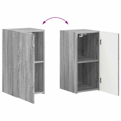 Tv-Meubelset Wandgemonteerd 4 Pcs Bewerkt Hout Grijs sonoma