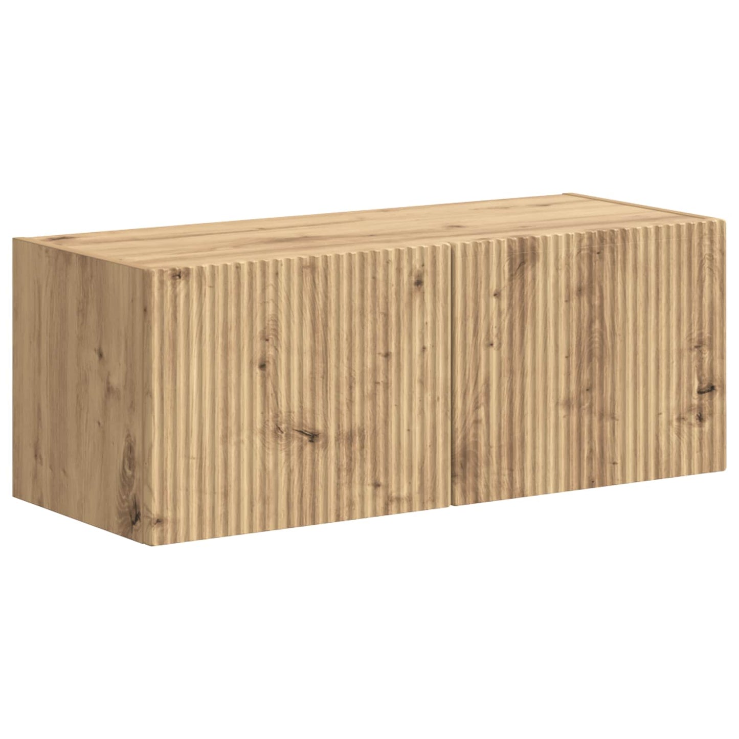 Tv-Meubelset Wandgemonteerd 4 Pcs Artisan Eiken Bewerkt Hout artisanaal eikenkleurig