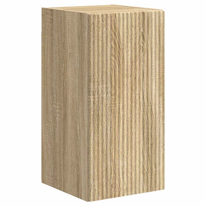 Tv-Meubelset Wandgemonteerd 4 Pcs Bewerkt Hout Sonoma eiken