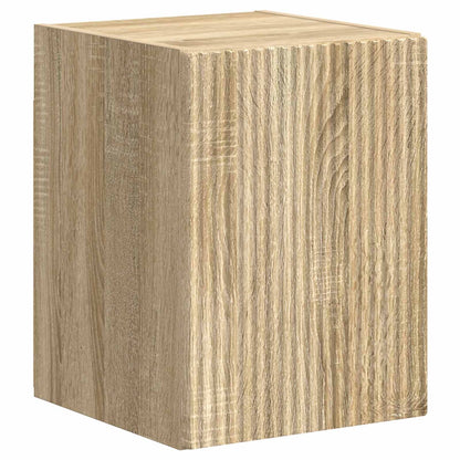 Tv-Meubelset Wandgemonteerd 4 Pcs Bewerkt Hout Sonoma eiken