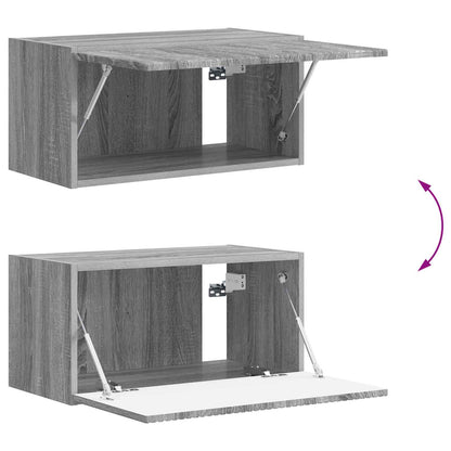 Tv-Meubelset Wandgemonteerd 4 Pcs Bewerkt Hout Grijs sonoma