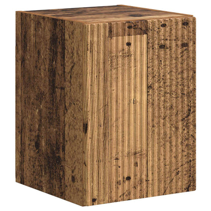 Tv-Meubelset Wandgemonteerd 4 Pcs Oudhout Bewerkt Hout Oud hout