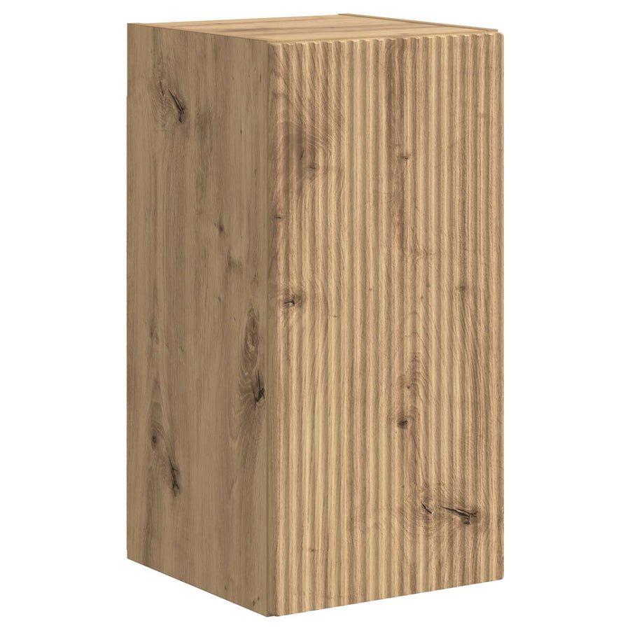Tv-Meubelset Wandgemonteerd 4 Pcs Artisan Eiken Bewerkt Hout artisanaal eikenkleurig