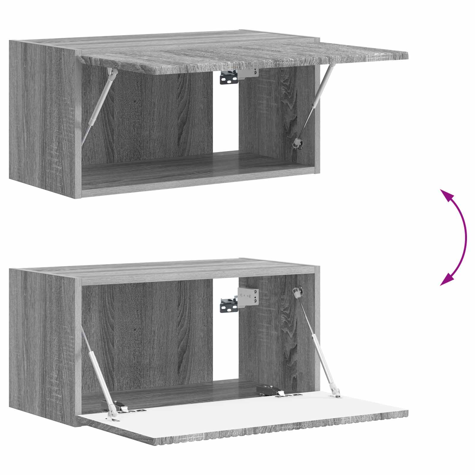 Tv-Meubelset Wandgemonteerd 5 Pcs Bewerkt Hout Wit