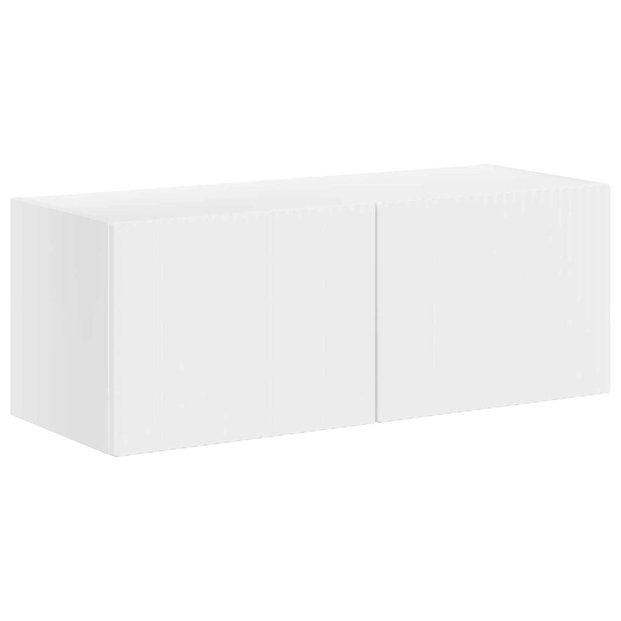 Tv-Meubelset Wandgemonteerd 6 Pcs Bewerkt Hout Wit