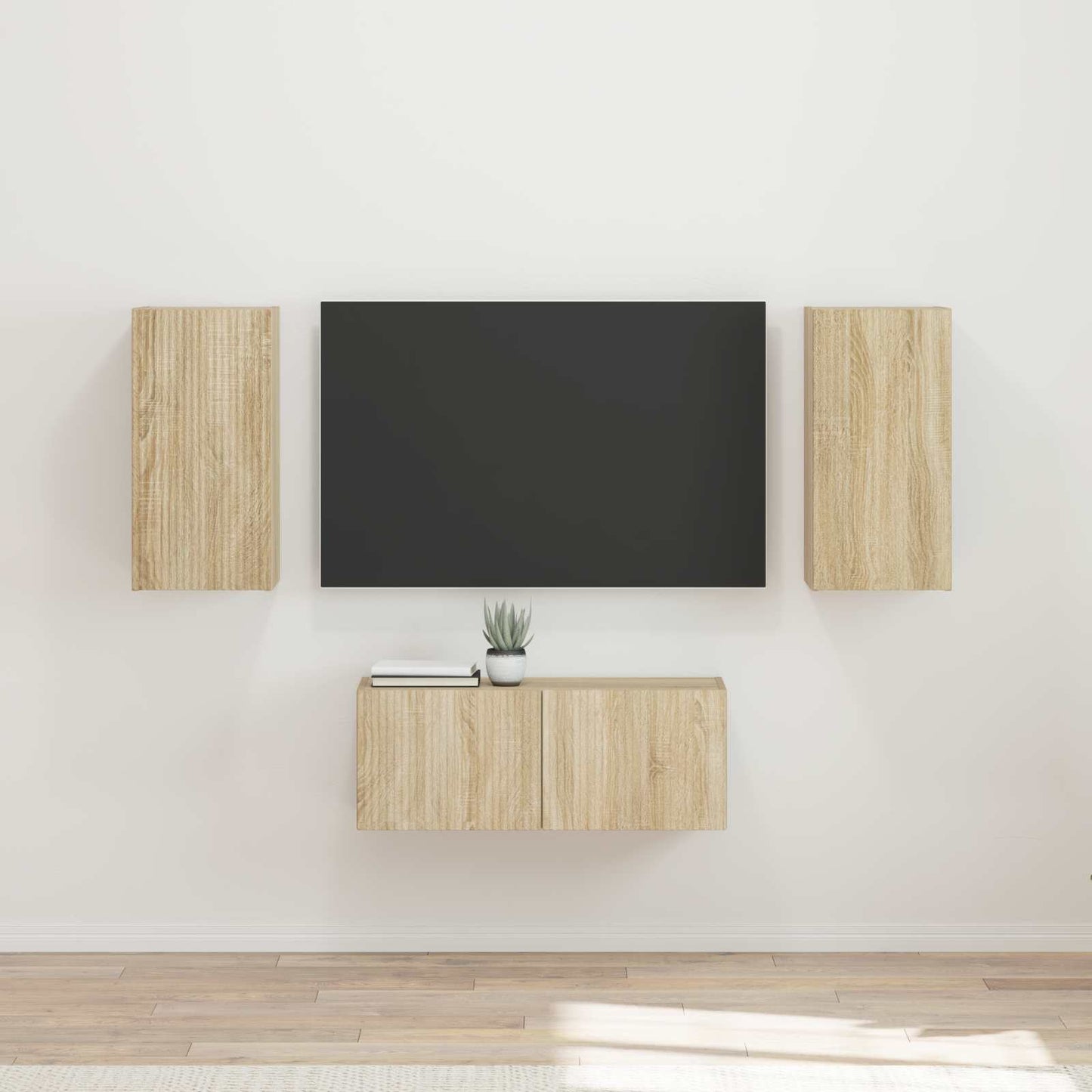 Tv-meubelset 6 st Sonoma Eiken Bewerkt hout