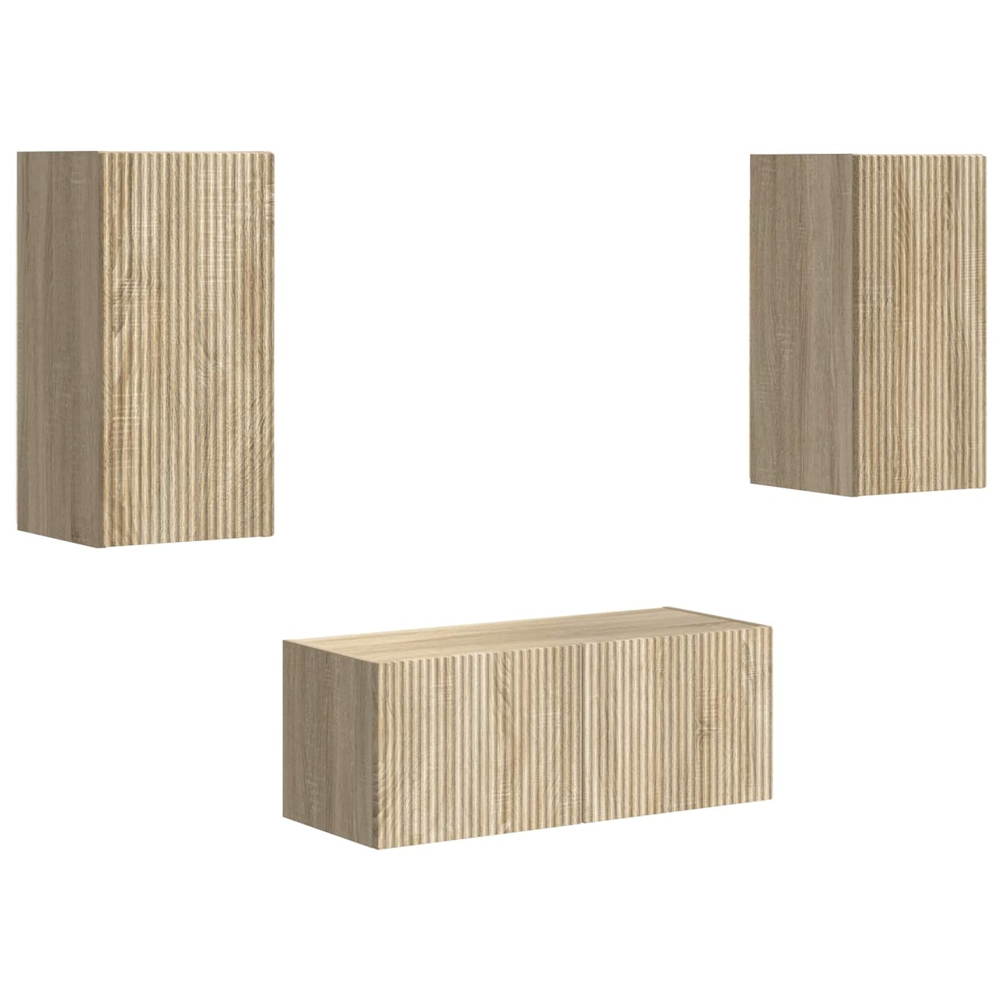 Tv-meubelset 6 st Sonoma Eiken Bewerkt hout