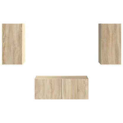 Tv-meubelset 6 st Sonoma Eiken Bewerkt hout