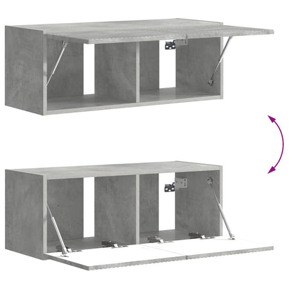 Tv-Meubelset Wandgemonteerd 6 Pcs Beton Grijs Bewerkt Hout Betongrijs