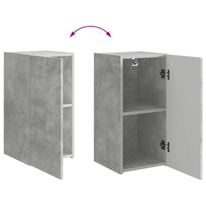 Tv-Meubelset Wandgemonteerd 6 Pcs Beton Grijs Bewerkt Hout Betongrijs