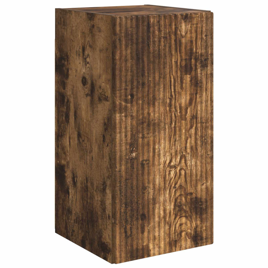Tv-Meubelset Wandgemonteerd 6 Pcs Bewerkt Hout Gerookt eiken